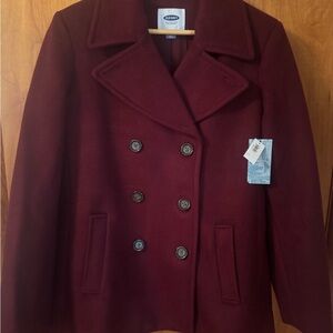 Old Navy Burgundy Peacoat